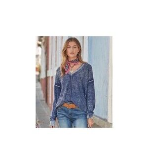 Sundance Women's Relaxed Fit Cece Washed Style V-neck Tunic Sweater Top size XL